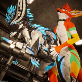 1:1 3d_(artwork) absurd_res anal anal_sex animal_genitalia animal_penis anthro anthro_on_anthro anthro_penetrated anthro_penetrating anthro_penetrating_anthro arms_tied ball_gag balls basement biped black_body black_fur blender_(artwork) blender_cycles blindfold blue_body blue_fur blue_penis bodily_fluids bondage bound breeding_mount canid canine canine_genitalia canine_penis canis claws clothing cuffs_(clothing) cum cum_drip cum_dripping_from_penis cum_on_penis depth_of_field digital_media_(artwork) dominant dragonplayer dragonplayer_(character) dripping duo erection fox fur gag gagged gagging genital_fluids genitals green_body green_fur grey_body grey_fur hair hi_res inside jex jexouium knot knuffelfratz legs_tied legwear male male/male male_penetrated male_penetrating male_penetrating_male mammal multicolored_body nude open_mouth orange_body orange_fur orgasm paws penetration penile penile_penetration penis penis_in_ass reflection restraints rexouium sex sex_dungeon slim slim_anthro slim_male slim_sub smile standing submissive submissive_male tail white_body white_fur yellow_body yellow_fur