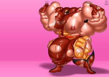 balls bodybuilder bulge chest_hair flaccid hairy_chest hyper hyper_balls hyper_cock hyper_genitalia hyper_penis hyper_testicles male male_only marvel marvel_comics muscles muscular muscular_arms muscular_male muscular_thighs penis regnar ripped_clothing solo solo_male testicles wolverine_(x-men)