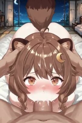ai_generated blowjob fellatio liri liri_luna liriluna oral oral_sex tagme tanuki_ears tanuki_girl tanuki_tail video virtual_youtuber vtuber