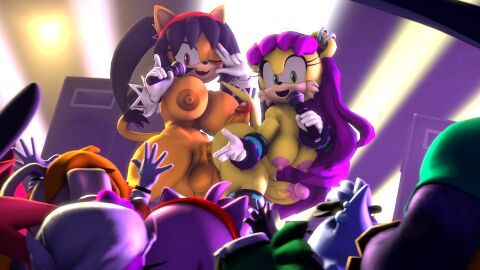 2024 2futas 3d amy_rose anthro archie_comics full-package_futa furry futanari honey_the_cat intersex mina_mongoose mobian_(species) performance sega sfm sonic_(series) source_filmmaker speaker stage stage_lights zoothen