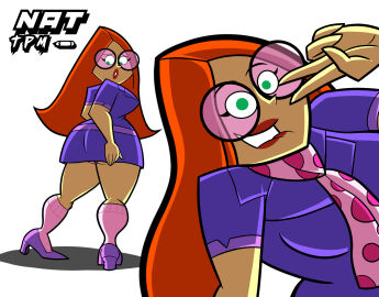 1girls ass ass_focus chubby chubby_female danny_phantom female fran_(danny_phantom) glasses green_eyes high_heels miniskirt nat_tpm nickelodeon pink_scarf pink_socks pink_stockings purple_blouse purple_lingerie purple_skirt red_hair red_lips red_lipstick self_upload selfie_pose sexy_body sexy_pose stockings upskirt upskirt_view violet_clothing