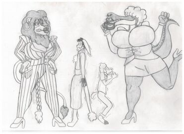 alligator anthro big_breasts boss braid breasts cabbit cougar cullo feline female francesca_badassano high_heels hybrid lion lioness lipstick luhyzi mafia mane martha_lovebottom older_female rabbit sheep size_difference tamo_d’cabat thebrokeartist thick_bottom_lip