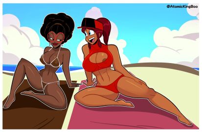 2girls ass atomickingboo big_ass big_breasts breasts brown-skinned_female brown_body brown_skin bust busty chest curvaceous curvy curvy_figure dark-skinned_female dark_skin digital_media_(artwork) female female_focus hips hourglass_figure huge_ass huge_breasts human large_ass large_breasts legs mature mature_female misty_cocoa multiple_females multiple_girls oc ocs original original_character original_characters paulinda_sherwoods the_besties_(atomickingboo) thick thick_hips thick_legs thick_thighs thighs voluptuous waist wide_hips