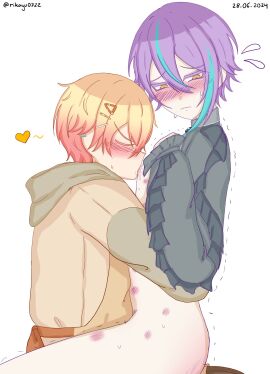 2boys breastfeeding breastfeeding_after_sex breastfeeding_during_sex breasts drinking_milk gay gay_sex kamishiro_rui male male_only penis pjsekai project_sekai riding riding_dildo riding_penis rui_kamishiro ruikasa sitting sitting_on_lap sitting_on_penis sitting_on_person sucking_nipples tenma_tsukasa tkasabrui yaoi