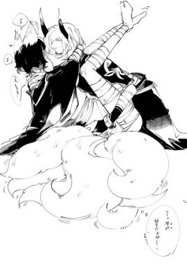 2boys bungo_stray_dogs bungou_stray_dogs chuuya_nakahara dazai_osamu demon demon_boy demon_horns duo duo_focus duo_male fluffy_ears fluffy_tail fox_ears holding_partner kissing kitsune male male/male male_focus male_only male_penetrating male_penetrating_male nakahara_chuuya osamu_dazai