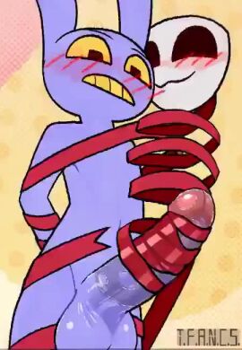 1boy 1boy1girl 1girls :3 :d ambiguous_penetration animated anthro big_penis blush bondage duo female flirtyfawn696 gangle_(the_amazing_digital_circus) glitch_productions handjob happy_sex huge_cock jax_(the_amazing_digital_circus) kyrosva lagomorph longer_than_10_seconds male male/female nude penis questionable_consent ribbon ribbon_bondage ribbons sex shorter_than_30_seconds sound sound_effects stroking stroking_cock stroking_penis t.f.a.n.c.s. tagme the_amazing_digital_circus twink vertical_video video voice voice_acted