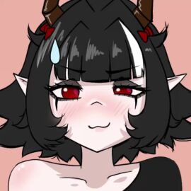 animated animation balloon black_hair demon_girl goth gothic gothic_girl horns maggy_(maggys_basement) maggys_basement meme nsfw_version_available oc original_character pale_skin red_eyes sfw sfw_version succubus succubus_tail tagme tail video
