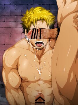 2boys abs after_fellatio after_oral after_orgasm after_sex balls bara beard_stubble beefy biceps big_areola big_balls big_penis black_hair blonde_hair blush breasts brick_wall cant_see_the_haters censor_bar censored censored_penis collarbone completely_nude cum cum_covered_penis cum_drip cum_in_mouth cum_inside cum_leaking cum_on_body cum_on_breasts cum_on_chin cum_on_face cum_on_forehead cum_on_penis cum_on_tongue cum_on_upper_body cum_splatter cum_string daddy dilf dripping dripping_cum duo dyed_hair erection excessive_cum foreskin frown gay hand_on_hip hi_res huge_cock hunk kneeling_oral_position long_penis male male/male male_only male_penetrated masculine_male mature_male multicolored_hair murakami_tarosu muscles muscular muscular_arms muscular_legs muscular_male muscular_thighs nakadashi nude original original_character outdoors pecs penis penis_over_eyes pointless_censoring precum precum_bubble pubic_hair pull_out red_glans retracted_foreskin semen short_hair six_pack standing steam steamy_breath sticky_cum sweat sweatdrop thick_cum thick_penis thisarmor tough_guy two-tone_hair uncircumcised uncut veiny_penis yaoi