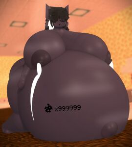 3d big_breasts breasts cleavage female furry hbtheender huge_breasts hyper_pregnancy lactating lactation minecraft muffyhecc_(character) nipples pokemon pokemon_(species) pregnant ready_to_pop thick_thighs wide_hips zoroark