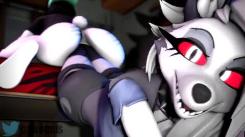 1girls anal_vore animated clothed fart fart_cloud fart_fetish female helluva_boss loona_(helluva_boss) mloobis solo solo_female sound standing tagme video