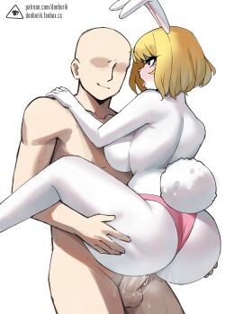 1boy 1girls anthro ass blonde-haired_female blonde_hair breasts bunny_ears carrot_(one_piece) donburikazoku female high_resolution human human_on_anthro large_ass large_breasts light-skinned_female light_skin male one_piece panties penis rabbit_ears rabbit_girl sex short_hair thick_thighs uncensored white_body