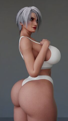 1girls 3d 3d_model ass big_ass big_breasts big_butt breasts busty cpt-flapjack female female_only high_heels huge_ass huge_breasts huge_butt impossible_clothes isabella_valentine lieutenant_flapjack light-skinned_female light_skin lip looking_at_viewer looking_back make_up makeup pale-skinned_female pale_skin red_lips red_lipstick shiny_breasts shiny_butt shiny_hair shiny_skin short_hair sideboob simple_background skimpy_clothes solo solo_female soul_calibur thick_thighs tight_clothes tight_clothing white_hair