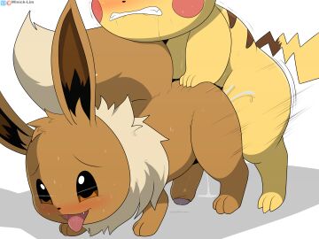 2boys absurd_res all_fours anal anal_sex ass balls blush bodily_fluids brown_body brown_eyes brown_fur clenched_teeth cum cum_in_ass cum_inside duo eevee erection feet feral feral_on_feral feral_penetrated feral_penetrating feral_penetrating_feral foreskin fur gay gay_sex generation_1_pokemon genital_fluids genitals hi_res humanoid_genitalia humanoid_penis looking_pleasured male male/male male_penetrated male_penetrating male_penetrating_male mammal multicolored_body multicolored_fur nintendo open_mouth open_smile orgasm penetration penile penile_penetration penis penis_in_ass pikachu pokemon pokemon_(species) rodent sex smile sweat tail tan_body tan_fur teeth tongue tongue_out two-tone_body two-tone_fur uncircumcised winick-lim yellow_body