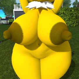 3d ass big_ass big_breasts breasts bubble_ass bubble_butt eeveelution female ferialexonar huge_ass jolteon pokemon pokemon_(species) thick_thighs wide_hips