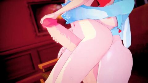 3d drtarnished flat_chest futa_on_female futanari light-skinned_female light-skinned_futanari rwby tagme video weiss_schnee