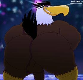 accipitrid accipitriform angry_birds anthro ass avian bald_eagle balls beak belly big_belly bird bodily_fluids brown_balls brown_body brown_feathers dancing digital_media_(artwork) eagle feathers feet genital_fluids genitals hair hi_res humanoid_genitalia humanoid_penis looking_at_viewer looking_back looking_back_at_viewer male mighty_eagle multicolored_body multicolored_feathers navel nipples nude open_mouth overweight overweight_male penis pink_nipples presenting presenting_hindquarters rovio_entertainment sea_eagle sega sex smile solo tail tail_feathers talons the_angry_birds_movie thick_thighs toes tongue two-tone_body two-tone_feathers white_body white_feathers wings yellow_feet yellow_talons