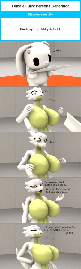 3d breasts dnrud12 female kobold non-mammal_breasts oc original original_characters solo