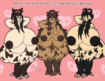 2d 3girls accessory after_transformation anthro ass avatar_the_last_airbender azula bad_end before_and_after big_belly big_breasts big_penis black_hair breasts brown_eyes brown_hair corruption dark_nipples dialogue english_text female female_focus female_only furry furry_female guavagrunt hairy hairy_armpits hairy_pussy hand_behind_head hand_on_breast hand_on_head hand_on_neck happy_trail head_accessory headpiece hooves huge_ass huge_belly huge_breasts katara loincloth looking_at_viewer mai_(avatar) male messy_hair mostly_nude mostly_nude_female nipples overweight overweight_female pale_skin penis pig pig_ears pig_girl pig_nose pose post-transformation pov pussy simple_background smile splotches_(marking) spots spotted_body suid suina tan_skin text thick_thighs thighs tied_hair transformation tusks