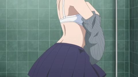 16:9 16:9_aspect_ratio bathroom big_breasts blue_eyes breasts brown_hair door english_audio english_dialogue english_language grey_hair huge_breasts jacket large_breasts mp4 sakurai_shinichi shortstack shower shower_hose silver_hair skirt sound sweater table tagme uzaki-chan_wa_asobitai! uzaki_hana video white_bra white_hair white_jacket