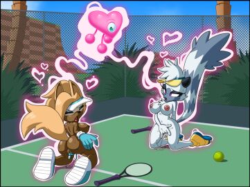 anthro areola big_breasts breasts erect_nipples female lemur lordstevie masturbation nipples nude pussy sonic_(series) tangle_the_lemur trio whisper_the_wolf wisp_(sonic) wolf