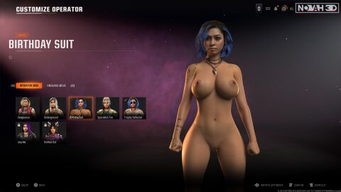 1girls 3d 3d_render blue_hair breasts call_of_duty call_of_duty_black_ops_6 call_of_duty_warzone dyed_hair female female_focus female_only in-game in_game maya_aguinaldo naked naked_female navel necklace novah3d nude nude_female pussy solo solo_female tattoo vagina