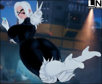 ass ass_focus black_cat_(marvel) butt_focus catsuit felicia_hardy female fortnite hud leather lewd_nite marvel marvel_comics offscreen_character spider-man spider-man_(series) tagme tight_clothing
