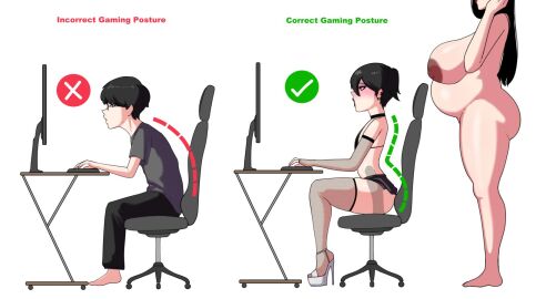 1boy 1girls anal anal_penetration armwear black_hair black_lipstick breasts chair choker clothing computer computer_keyboard computer_monitor correct_gaming_posture_(meme) desktop dildo dildo_in_ass dildo_sitting electronics english_text eyeshadow female femboy feminization fingerless_gloves fishnets gaming_chair gelatomusume girly high_heels human light-skinned_female light-skinned_male light_skin lipstick male meme millie_kurino pale_skin piercing pregnant sitting skirt tagme text thighhighs valeria_kurino what