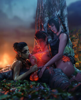 1futa 2girls 3d areolae baldur's_gate baldur's_gate_3 batesz big_penis blowjob blowjob_face boobs bottomless breasts closed_eyes dungeons_and_dragons elf elf_female exposed_breasts fellatio female forgotten_realms futa_on_female futanari gith githyanki green_skin horn huge_penis intersex karlach lae'zel large_penis nipples open_eyes oral oral_sex outdoors partially_clothed partially_nude penis ponytail red_body shadowheart sucking sucking_penis tits