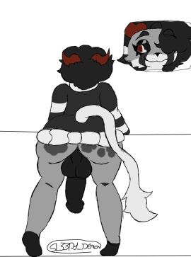 big_penis cock cock_focus furry futa_only futa_solo futanari intersex moon_(sl33py_demon) original original_character penis red_eyes sl33py_demon