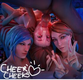 3d 4girls ass balls big_ass big_balls big_butt big_penis blowjob blue_eyes blue_hair cheer_cheeks_(artist) chloe_price cum cum_in_mouth cum_on_face cumfall deepthroat fellatio female fluid fluids full_color gangbang gangrape holding_penis life_is_strange lips_on_penis male male/female max_caulfield naughty_face oral partial_male penis piercing rachel_amber red_eyes red_light sex spitroast thick_penis thick_thighs upside-down victoria_chase