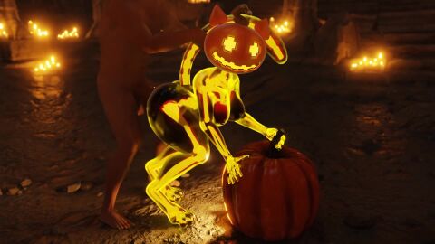 anal anthro ass big_breasts big_butt blender_(software) blender_cycles breasts feline female genitals halloween lolpro2 looking_at_viewer monster_girl nipples pumpkin pumpkin_monster pussy skeleton smile sound spice_(fortnite) standing_behind standing_sex tagme tail_grab thick_thighs transparent_bod transparent_body video visible_skeleton