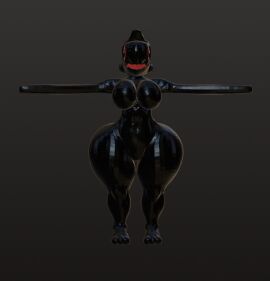 1girls 3d 3d_(artwork) black_skin bodysuit breasts curvy facing_viewer featureless_breasts featureless_crotch female female_only full_body large_breasts narrow_waist nintendo outstretched_arms pokemon pokemon_(species) pokémon_(species) ryanprisma3d skin_tight solo standing thick_thighs thighs wide_hips yamask