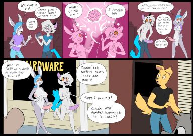 2023 3_toes 4_fingers anthro artifact big_breasts breast_expansion breast_growth breast_growth_(enlargement) breasts clothing dialogue duo english_text erection expansion feet felid feline femboy fingers fur futanari genital_expansion genital_growth genital_growth_(enlargement) genitals hi_res humanoid_genitalia hypnosis hypnotic_eyes intersex izzy_skye lagomorph leporid male male_only mammal metal_(artist) metal_(character) mind_control mistakes_were_made penis penis_expansion penis_growth penis_growth_(enlargement) public public_nudity rabbit text toes undressing white_body white_fur