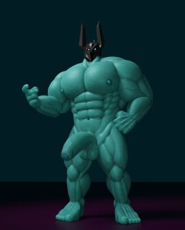 1boy 3d 3d_model balls bara big_balls big_penis erection green_body green_skin helmet horned_helmet juggernautuntpb league_of_legends male male_focus male_nipples male_only mordekaiser muscular muscular_male nipples nude penis riot_games solo solo_male yaoi