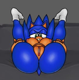 andromorph anthro female genitals imminent_anal intersex redalarm sega solo sonic_the_hedgehog_(series) spread_legs spreading vulva