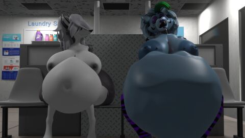 3d 3d_model belly big_belly breasts coolioart female female_pred five_nights_at_freddy's five_nights_at_freddy's:_security_breach fnaf furry helluva_boss huge_belly huge_breasts hyper_belly looking_at_another loona_(helluva_boss) roxanne_wolf_(coolioart) roxanne_wolf_(fnaf) scottgames sitting sleeping steel_wool_studios vore vore_belly zoeynsfm