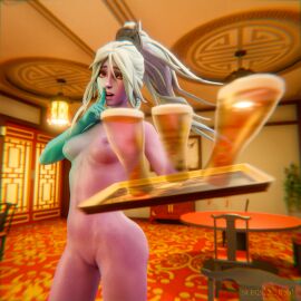 1girls 3d 3d_render beer blender blender3d blender_cycles bunny_costume bunny_girl bunnysuit dota dota2girls dota_2 drow drow_ranger female naked naked_female render restaurant sosiskaba6y