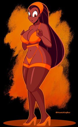 1girls ass atomickingboo big_ass big_breasts breasts brown-skinned_female brown_body brown_skin busty curvaceous curvy curvy_figure dark-skinned_female dark_hair dark_skin digital_media_(artwork) female hips hourglass_figure huge_ass huge_breasts large_ass large_breasts legs mature mature_female oc orange_theme original original_character shaylynn_summer the_besties_(atomickingboo) thick thick_hips thick_legs thick_thighs thighs voluptuous voluptuous_female waist wide_hips