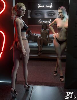 2024 3d 4girls android android_girl asian_female bed black_bikini black_panties bob_cut bra brothel caucasian_female chloe_(detroit:_become_human) choker club dark-skinned_female dark_skin detroit:_become_human female heels high_heel_sandals high_heels indoors inviting inviting_to_sex light-skinned_female light_skin looking_at_viewer looking_back looking_back_at_viewer lying_on_bed multiple_females multiple_girls north_(detroit:_become_human) panties panties_only platform_footwear platform_heels platform_sandals ponytail pov prostitute prostitution quilsfm sitting_on_bed stiletto_heels stiletto_sandals tagme topless topless_female waiting