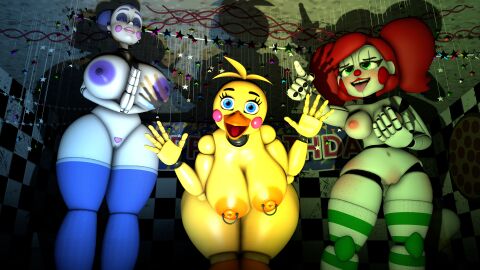 3d 3girls alternate_version_available animatronic animatronic_female animatronic_suit areolae ass au baby_(fnafsl) ballora ballora_(fnafsl) ballora_(spiderjunior10) big_ass big_breasts blue_eyes blush breasts circus_baby circus_baby_(fnaf) closed_eyes exposed exposed_breasts exposed_nipples exposed_pussy exposed_vagina female female_only five_nights_at_freddy's five_nights_at_freddy's:_sister_location five_nights_at_freddy's_2 freckles freckles_on_face freckles_on_thighs green_eyes happy heart-shaped_pupils huge_breasts large_areolae lipstick long_socks masked naked naked_female piercing_nipples pircing provocative purpleyblack pussy pussy_blush red_hair red_lipstick runaboo_chica scenery sfm show show_stage slim_waist smile socks source_filmmaker stage striped_socks summer_of_87_baby taller_female thick thick_ass thick_thighs tongue tongue_out toy_chica_(fnaf) trio_female twintails uncensored uncensored_breasts uncensored_nipples uncensored_pussy uncensored_vagina white_body white_skin yellow_body yellow_skin
