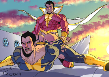 billy_batson black_adam dc dc_comics dc_extended_universe gay gay_sex hero hero_on_villain male shazam shazam_(series) superhero supervillain tom_cray villain