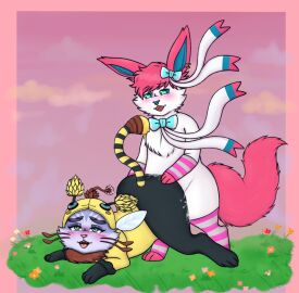 all_fours animal_genitalia animal_penis anonymous_artist arthropod ass balls bee big_ass big_balls big_butt big_penis blush bodily_fluids canid canine canine_genitalia canine_penis clothed clothing cum cum_drip cum_in_pussy cum_inside cum_on_ass cum_on_butt digital_media_(artwork) doggy_style dripping duo ear_piercing eeveelution erection facial_piercing female female_penetrated feral feral_on_feral feral_penetrated feral_penetrating feral_penetrating_feral from_behind_position fur generation_6_pokemon genital_fluids genitals hair hand_on_ass hand_on_butt hi_res huge_ass huge_balls huge_butt huge_cock hymenopteran insects knot league_of_legends legwear looking_pleasured male male/female male_penetrating male_penetrating_female mammal nintendo open_mouth penetration penis piercing pink_hair pokemon pokemon_(species) pussy ribbons riot_games sex simple_background smile smoothie_(sylveon) stockings sylveon tail thick_thighs tongue vaginal_penetration white_body wide_hips yellow_body yuumi_(lol)