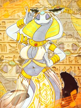 87_g0d anthro egyptian female female_only naga serpentine snake solo tagme
