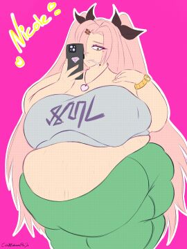 1girls bbw cigarette cigarette_in_mouth cutemushroompie fat fat_belly fat_female female female_only huge_belly nicole_demara obese object_in_mouth overweight overweight_female selfie smoking smoking_cigarette solo solo_female stretch_marks weight_gain zenless_zone_zero