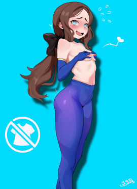 1girls ass belly belly_button black_bow blue_eyes blue_gloves blue_legwear blurry blurry_background blush bow breast_grab breasts breasts_out brown_hair child_bearing_hips clothing collarbone elbow_gloves embarrassed fate/grand_order fate_(series) female female_focus fertile flat_chest flustered flying_sweatdrops gloves hairbow heart high_resolution justasillybell large_filesize legwear leonardo_da_vinci_(fate/grand_order) leonardo_da_vinci_(rider)_(fate) long_hair looking_at_viewer navel nervous nervous_smile nipples open_mouth pantyhose perfect_body ready_for_sex sidelocks simple_background small_breasts smile solo standing stockings tagme thick_thighs thighhighs thighs tongue topless topless_female tummy very_high_resolution wife_material