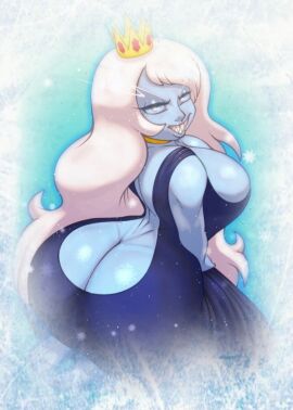 1girls 2024 adventure_time anonymous_onryo ass ass_bigger_than_head ass_cleavage ass_crack ass_focus ass_in_dress backless_dress barefoot barely_clothed big_ass big_breasts big_butt big_tits blue_background blue_body blue_skin boobs breasts breasts_bigger_than_head butt_crack cartoon_network crown curvaceous curvaceous_body curvaceous_female dress fat_ass fat_butt feet female female_only garter_straps high_heels huge_ass huge_breasts ice ice_queen_(adventure_time) jewelry kneeling large_ass looking_at_viewer looking_back n-kosi n-kosi_(coloring) no_bra no_panties on_knees panties royalty smile solo solo_female solo_focus stockings thick_ass thick_thighs thighs tits villainess white_eyes white_hair wide_hips wind