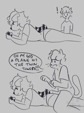 9/11 911 absurd_res ambiguous_gender anthro ass ass_up canid canine canis cellphone clothed clothing dialogue domestic_cat domestic_dog duo electronics english_text erection felid feline felis floppy_ears fluffy fluffy_hair fluffy_tail futanari genitals hair hi_res humanoid_genitalia humanoid_penis hybrid intersex intersex/male line_art littl3dipp lying male male/male mammal markings monochrome on_front open_mouth panties penis penis_on_butt phone procyonid raccoon raccoon_dog shirt simple_background sitting_on sitting_on_another sketch smartphone smile speech_bubble straddling_leg striped_markings striped_tail stripes t-shirt tail tail_markings text thick_thighs topwear underwear watermark whiskers white_background