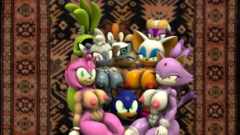 1boy 3d 3d_(artwork) 3d_model 8girls abs amy_rose anthro areolae avian big_breasts blaze_the_cat blue_eyes blue_fur breasts brown_fur canine eulipotyphlan feline female female_focus fit fit_female green_eyes green_fur grey-yordle grey_fur idw_comics idw_publishing kabalmystic_(style) looking_at_viewer male mobian mobian_(species) mobian_bat mobian_tenrec nipples nude nude_female pink_fur primate purple_eyes purple_fur rouge_the_bat sega smug_grin sonic_(series) sonic_adventure_2 sonic_the_hedgehog sonic_the_hedgehog_(comics) sonic_the_hedgehog_(idw) sonic_the_hedgehog_(series) sticks_the_badger surge_the_tenrec tangle_the_lemur topless wave_the_swallow whisper_the_wolf yellow_eyes