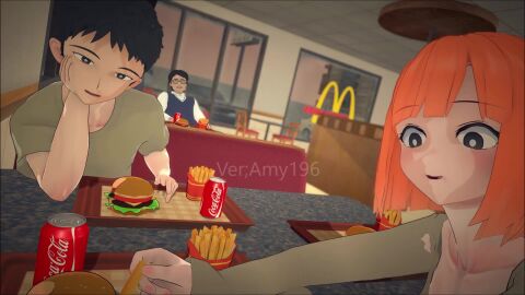 1girls 2boys 3d 3d_animation cheating cheating_wife coca-cola dad_(japanese_mcdonald's_commercial) female husband_and_wife iwara male mcdonald's mom_(japanese_mcdonald's_commercial) netorare ntr sound sound_effects sound_warning tagme ugly_bastard video yoru_mac