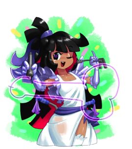 1boy bike_handlebars bisexual_male casual_clothes cute cute_femboy dark-skinned_femboy dark_skin drawing_pen drawing_penis femboy heart-shaped_pupils lavander_gauntles lips long_hair male male_only microphone minus8 minus8_(character) original penis penis_drawing ponytail purple_ponytail small_ass solo violet_gauntlets white_dress white_long_socks